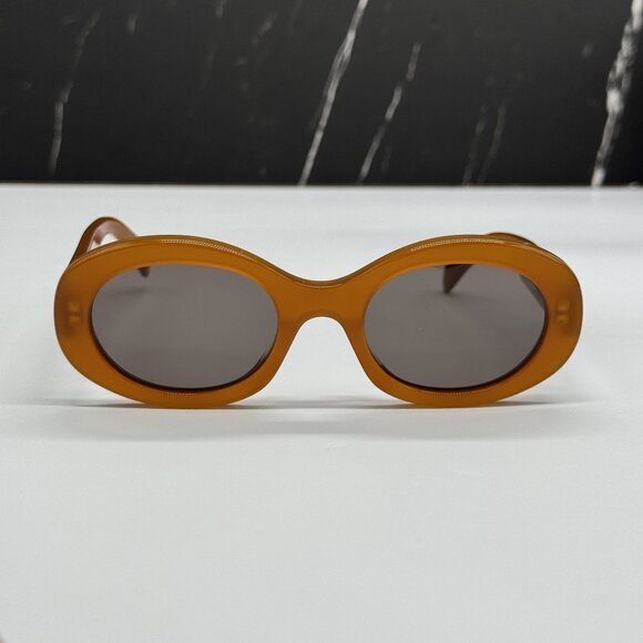 NEW CELINE CL40194U 45A ORANGE WOMEN OVAL SUNGLASSES CELINE - Picture 3 of 10